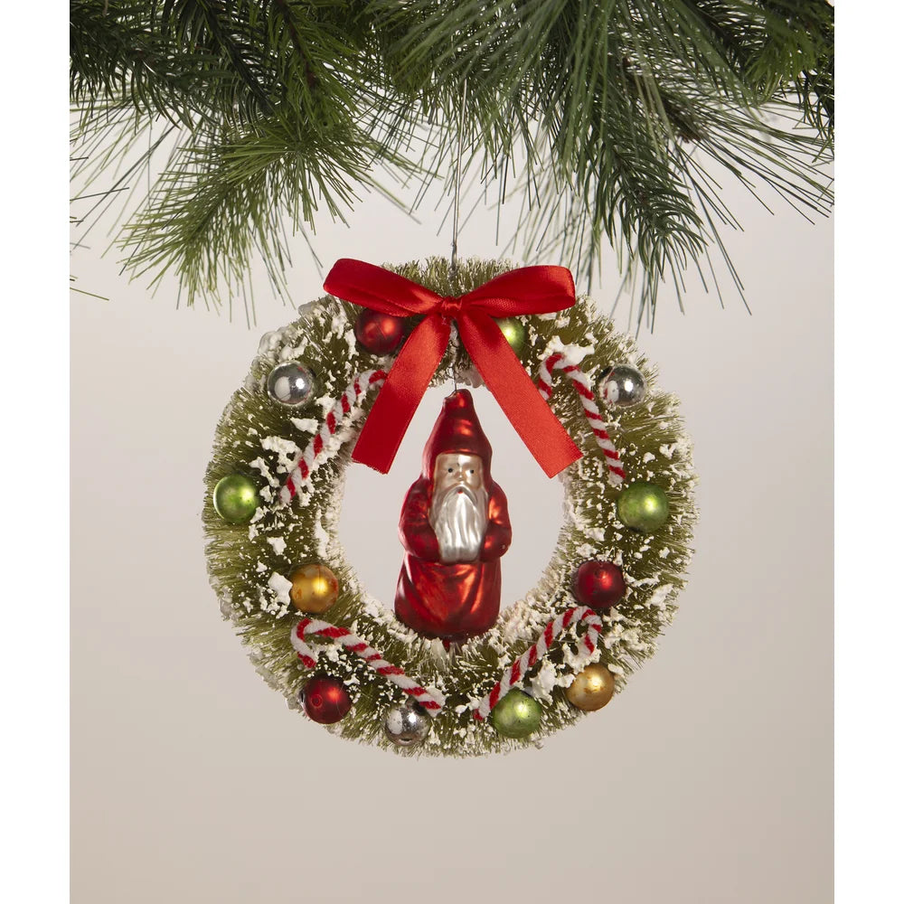 Bethany Lowe Red Belsnickel Wreath Ornament