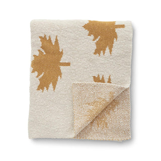 60" Knit Leaf Throw Blanket