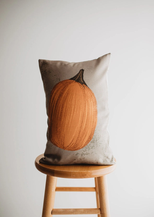 The Primitive Leaning Pumpkin Pillow Cover