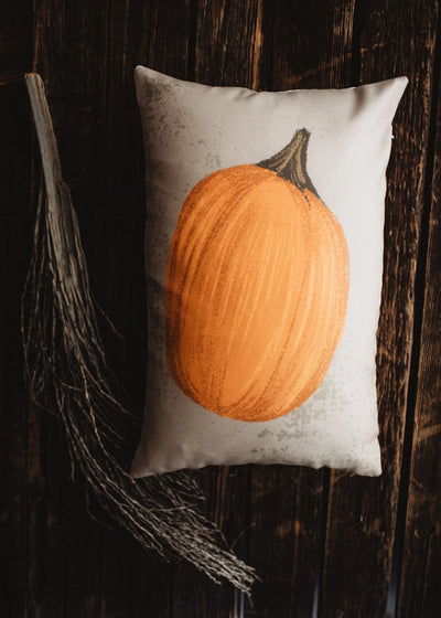 The Primitive Leaning Pumpkin Pillow Cover