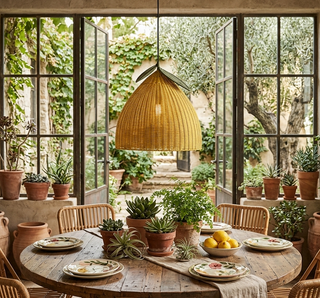 Hand-Woven Rattan Lemon Shaped Pendant Lamp