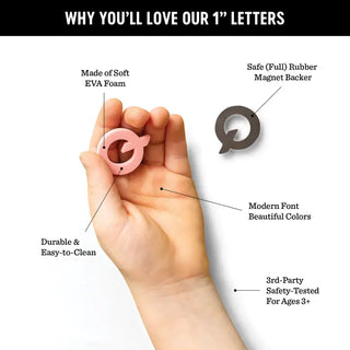 200pc Light Pink Magnetic Letters