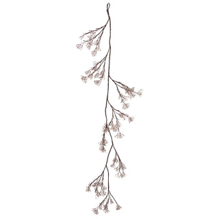 72" Battery Operated Lighted Gypsophia and Twig Garland