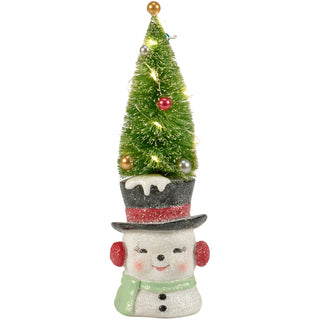 Retro Lighted Snowman
