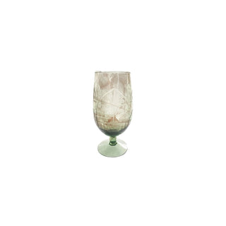 13oz. Hand-Blown Etched Recycled Drinking Glass - Choose Color