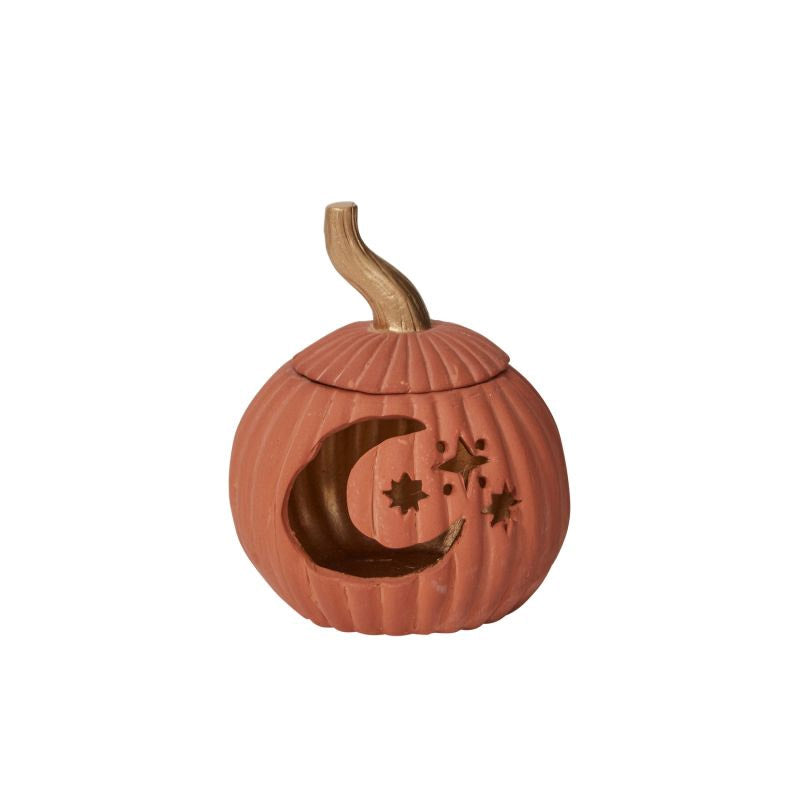 Terracotta Jack O Lantern Pumpkin - Choose Large or Small