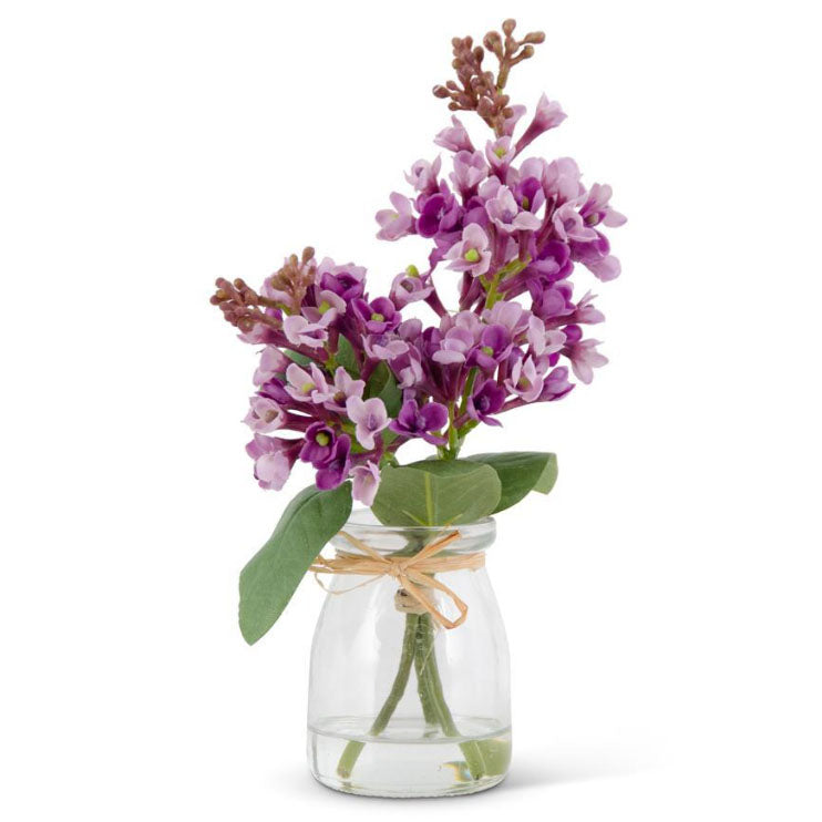 Lilac Stem In Glass Vase