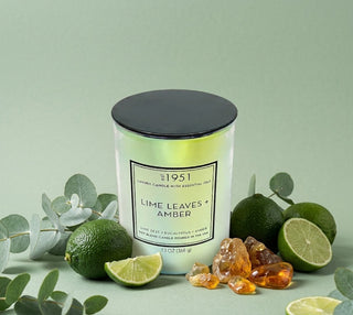 Mirage Lime Leaves + Amber Candle