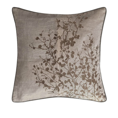 18" Linen Floral Pillow