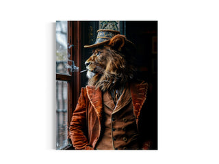 8x10 Dapper Lion Smoking Print Wall Decor