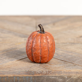 The Little Orange Tall Paper Mache Pumpkin