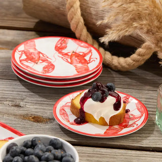 Beach House Set of 4 Lobster Canape Plates