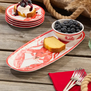 Beach House Lobster Tray and Dip Bowl