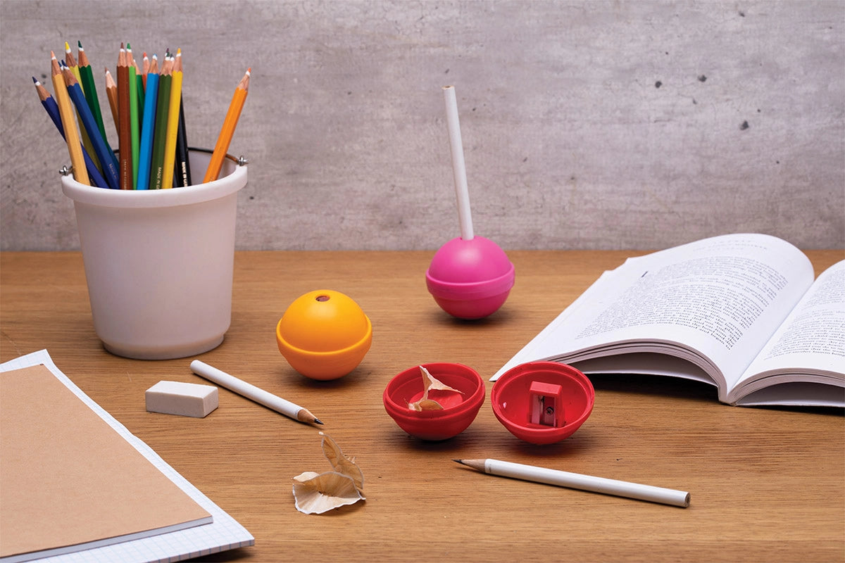 Lollipop Pencil Sharpener - Choose Red or Pink