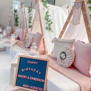 200pc Light Pink Magnetic Letters