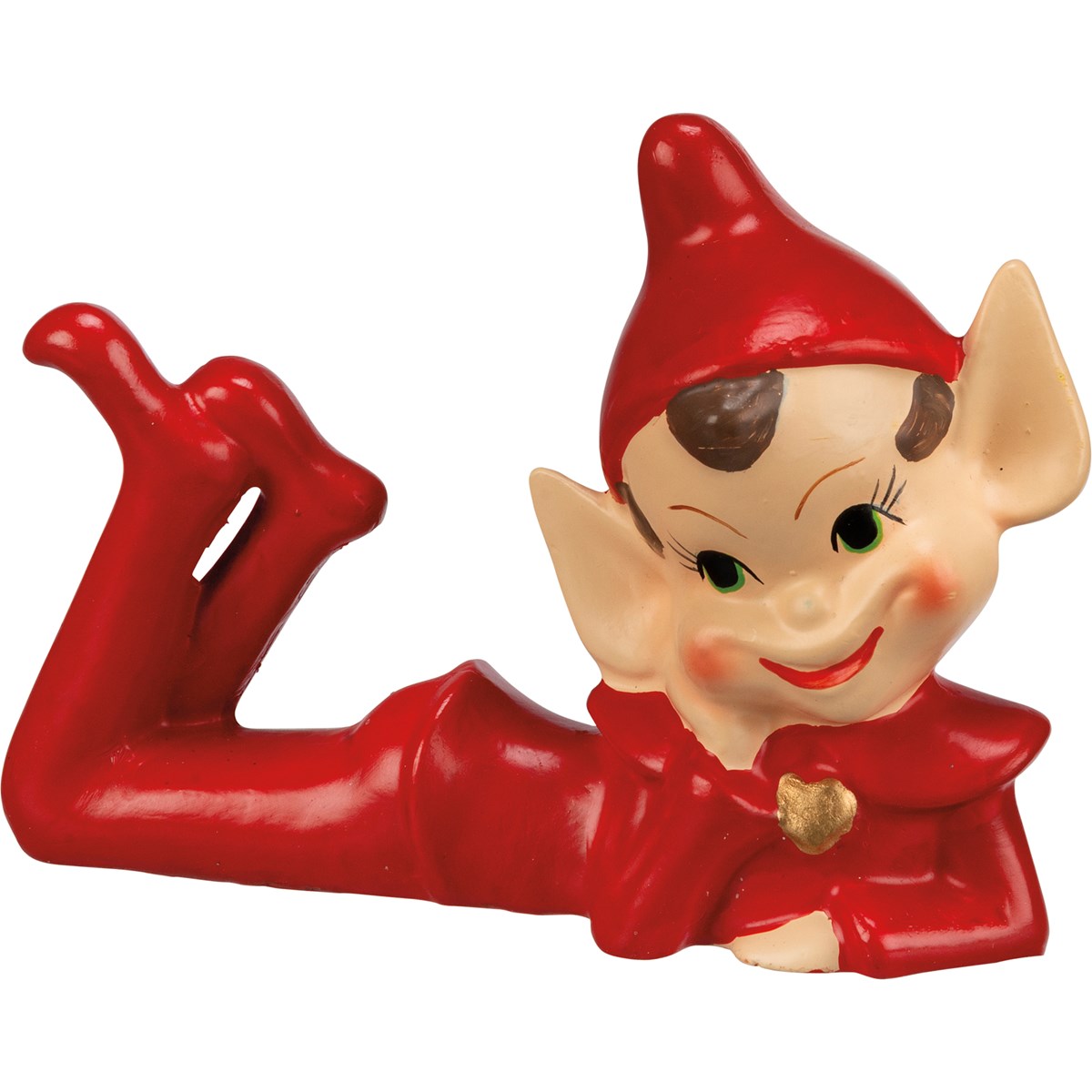 Retro Laying Down Elf Figurine