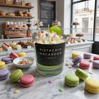 Pistachio Macaron Chocolate Candle