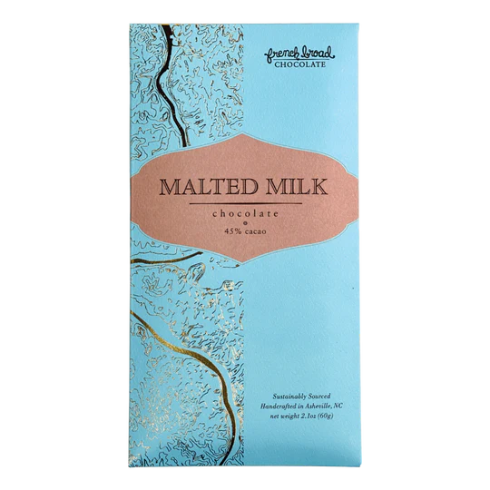 French Broad - Malted Milk Chocolate 45% – Cotton & Crete