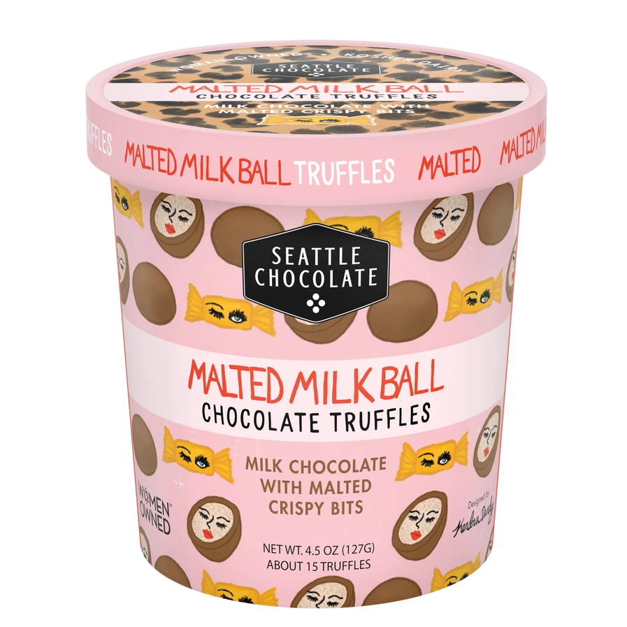 Seattle Chocolate Malted Milk Ball Truffle Pint