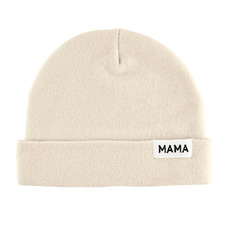 Mama and Mini Knit Beanie Hat Set - Cream