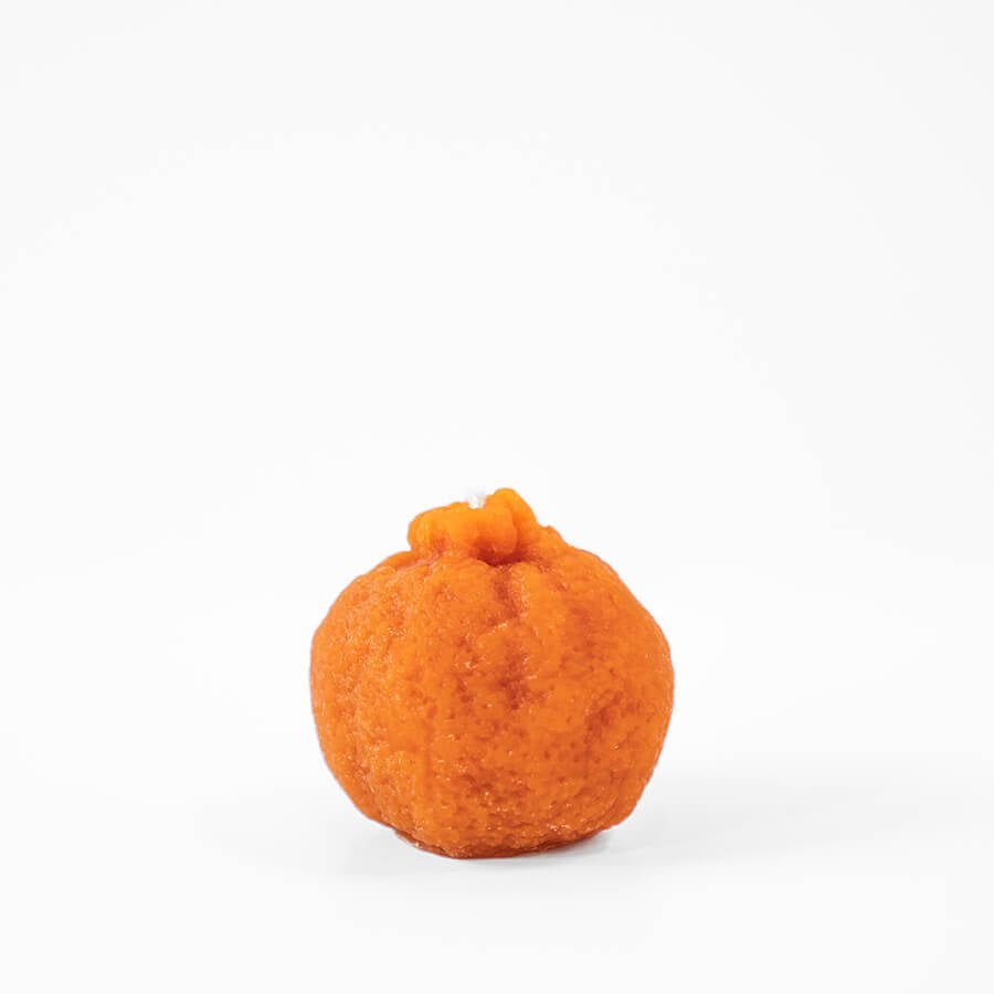 Beeswax Mandarin Orange Shaped Candle