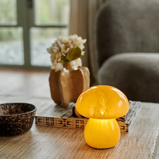 LED Glass Mushroom Light - Mango