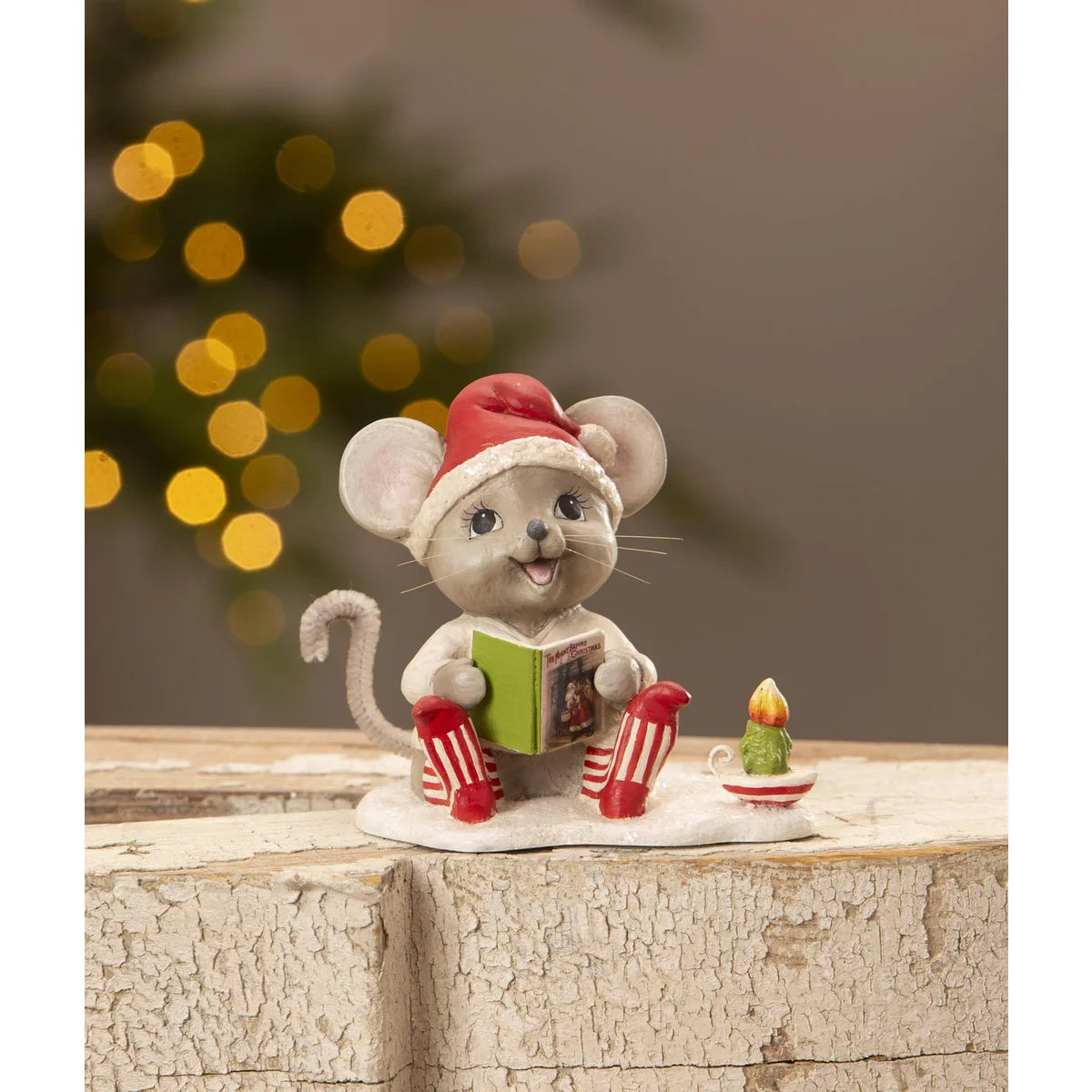 Bethany Lowe Manny Mouse with Candle