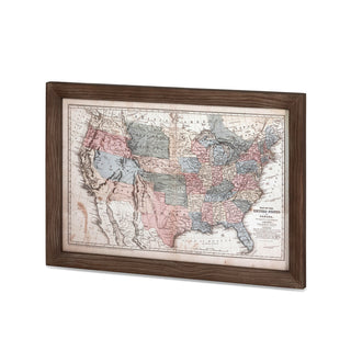 Vintage Style Framed Map of the United States