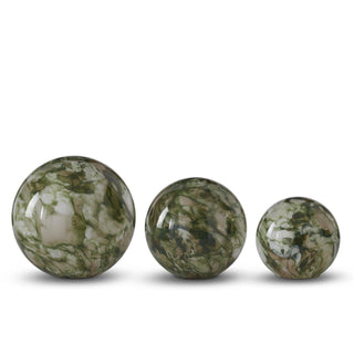 Marbled Glass Globe Table Lamp - Choose Size