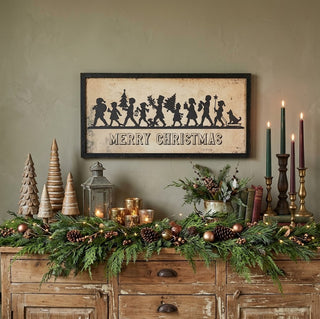 28" Merry Christmas Silhouette Sign