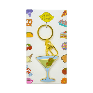 Martini Enamel Bag Charm & Key Chain
