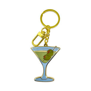 Martini Enamel Bag Charm & Key Chain