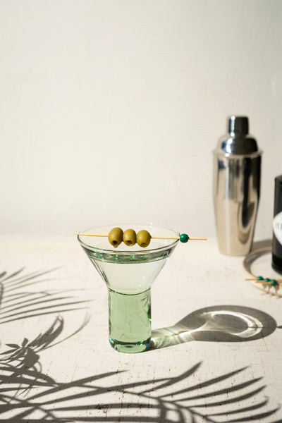 Clear Martini Glass with Solid Base