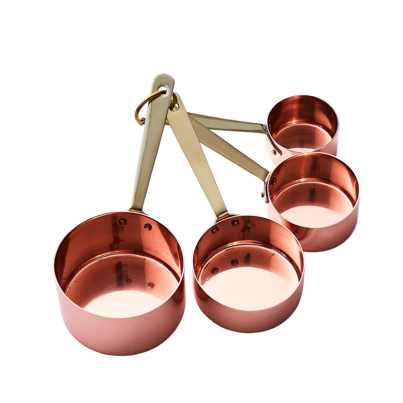 Set of 4 Artisan Copper Measuring Cups