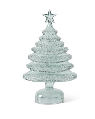 Sage Green Ice Glass Tree - Choose Size