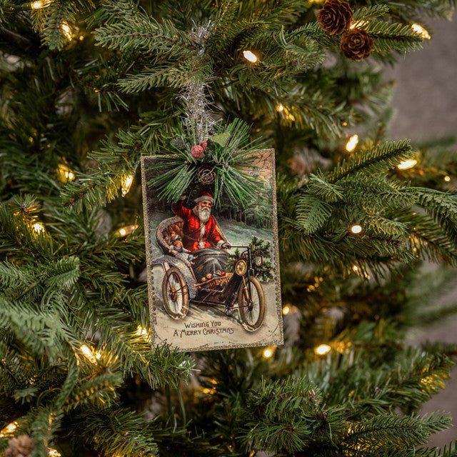 Wishing You A Merry Christmas Postcard Ornament