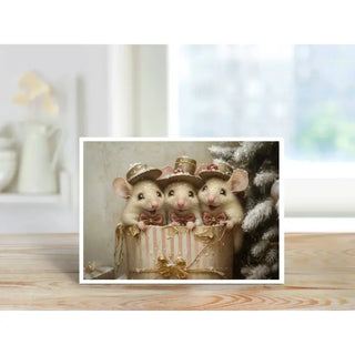 Merry Mice-Mas Holiday - Note Card
