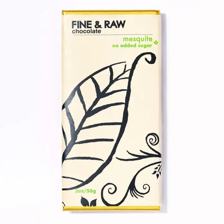 Fine and Raw Chocolate Bar - Mesquite - 100% Organic