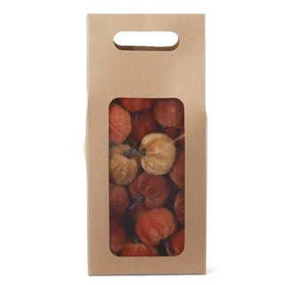 Set of 24  Mini Velvet Brown Orange & Yellow Pumpkins