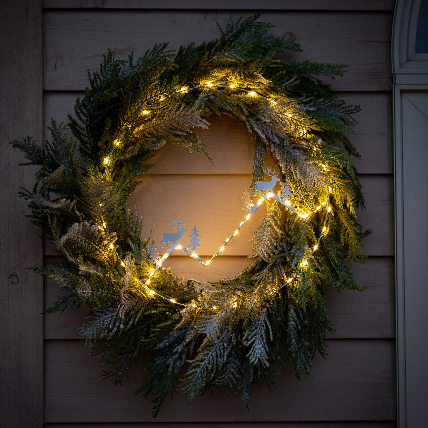 30" Large Real Touch Mixed Cedar Wreath