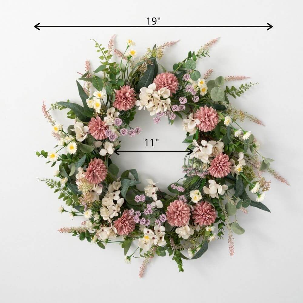 19" Mixed FLower Wreath