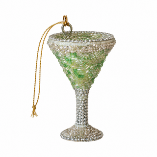 Glass Beaded Cocktail Ornament - Choose Style