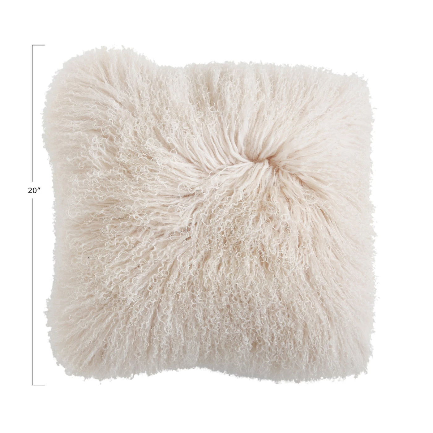 Mongolian lamb fur pillow hotsell