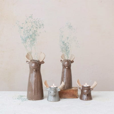 The Moose Head Reactive Glaze Vase