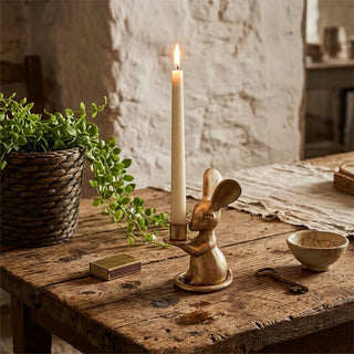 Gold Mouse Candle Holder