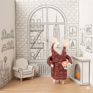 Loving The Morning Coffee Felt Mouse