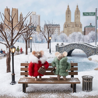 Felted Wool Cozy Winter Mouse - Choose Style