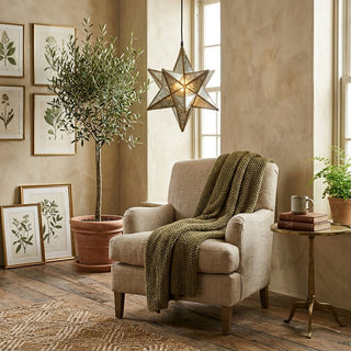 Glass Moravian Star Light - Use as a Pendant or Table Lamp
