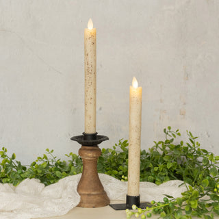 Set of 2 Primitive Style Moving Flame Taper Candle
