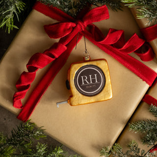 Glass Measuring Tape Ornament